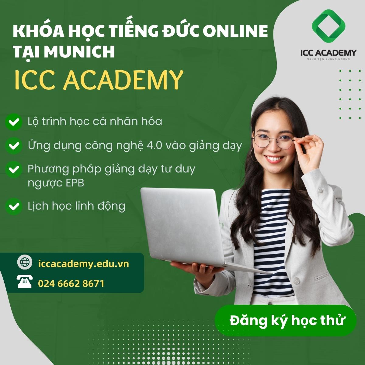Khóa học tiếng Đức online tại Đức của ICC Academy
